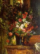 Eugene Delacroix Bouquet of Flowers on a Console_3 oil on canvas
